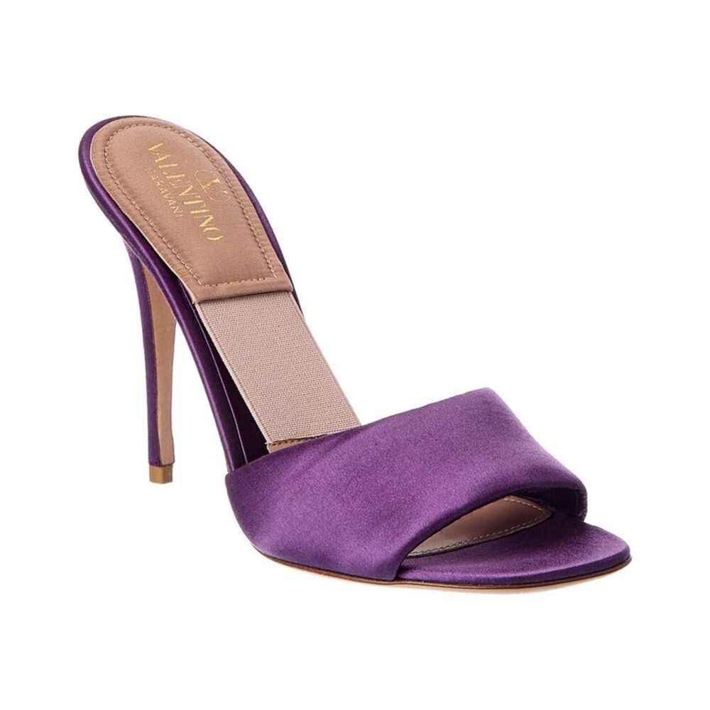 Valentino Vlogo Signature 105 Satin Sandal, Purple
